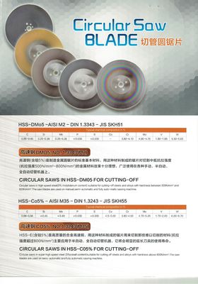 Lyml-02 Saw Cutting Blade 1-4mm HSS Blade Disc Dmo5 Circular Saw Blade para corte de metal